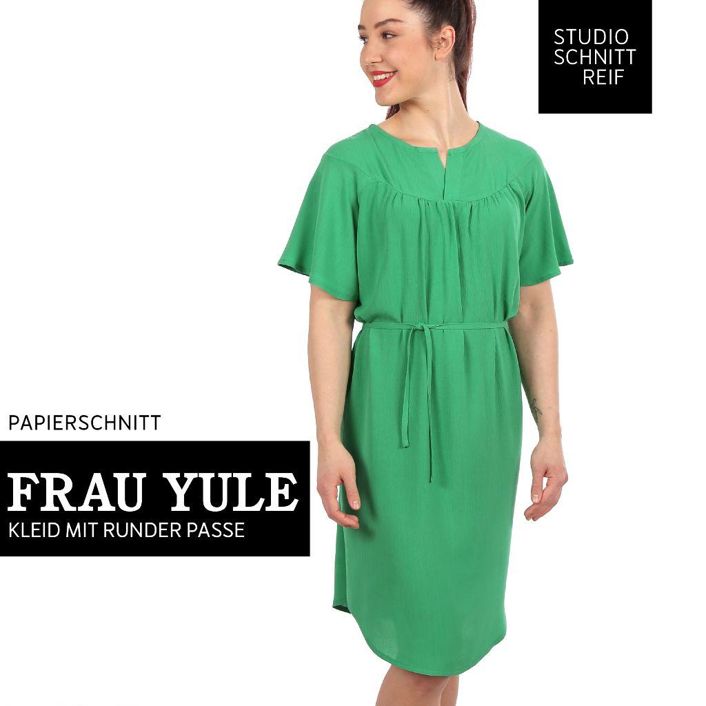 Papierschnittmuster Kleid mit runder Passe Frau Yule XS-XXL