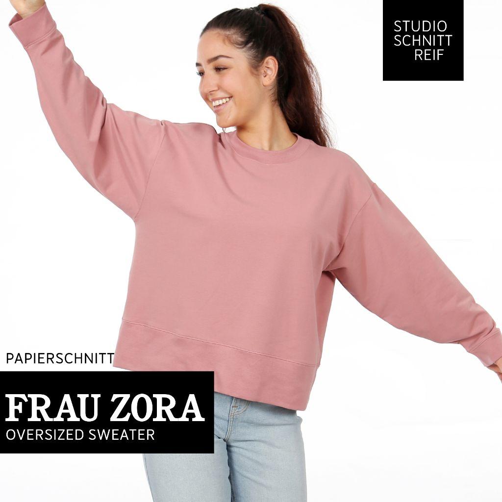 Papierschnittmuster oversized Sweater  Frau Zora XS-XXL