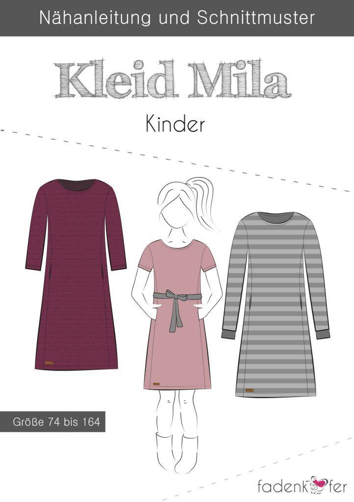 Papierschnittmuster Kleid Mila Gr. 74-164