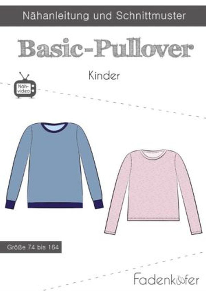 Papierschnittmuster Basic-Pullover Gr. 74-164
