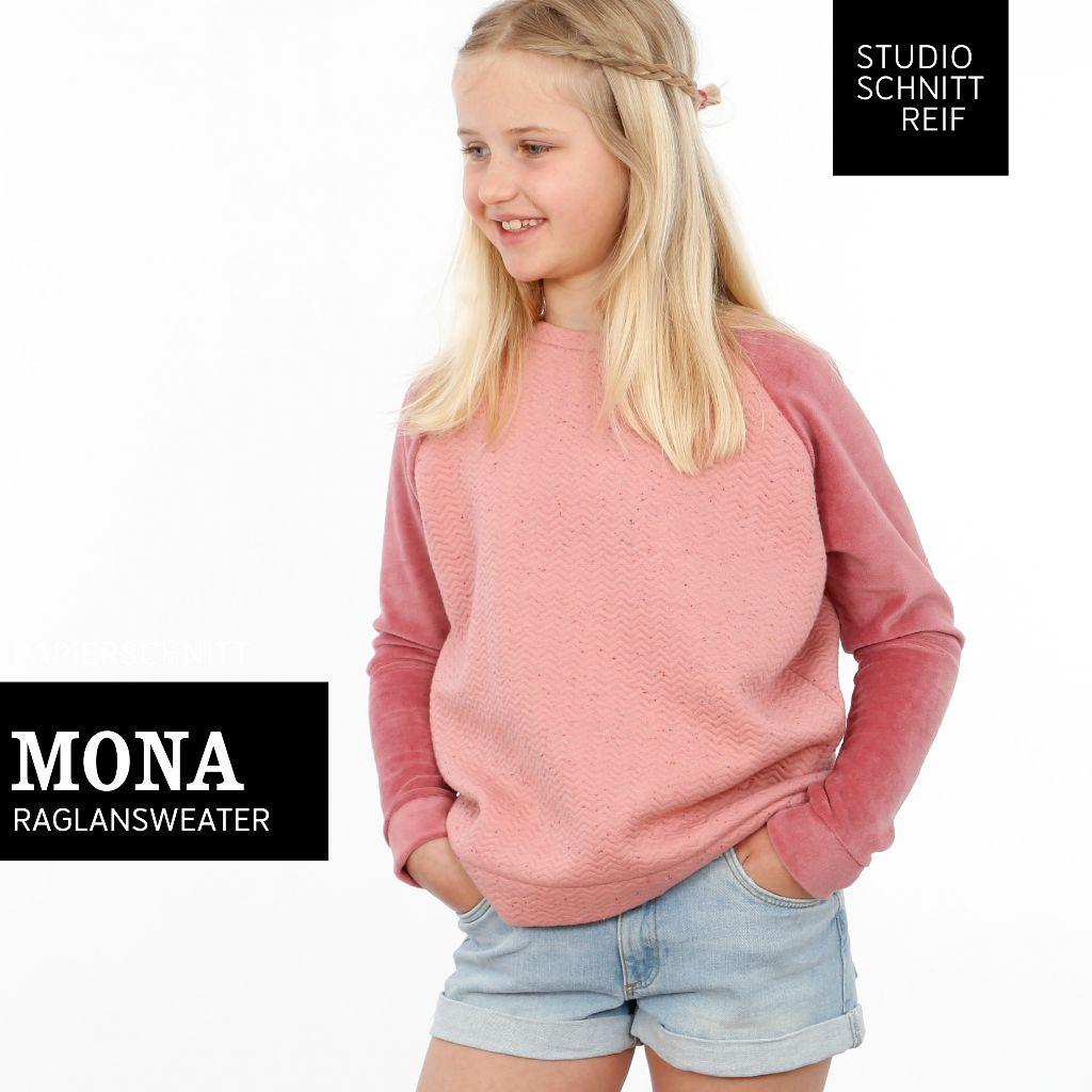 Papierschnittmuster Raglansweater Mona Gr. 98-152
