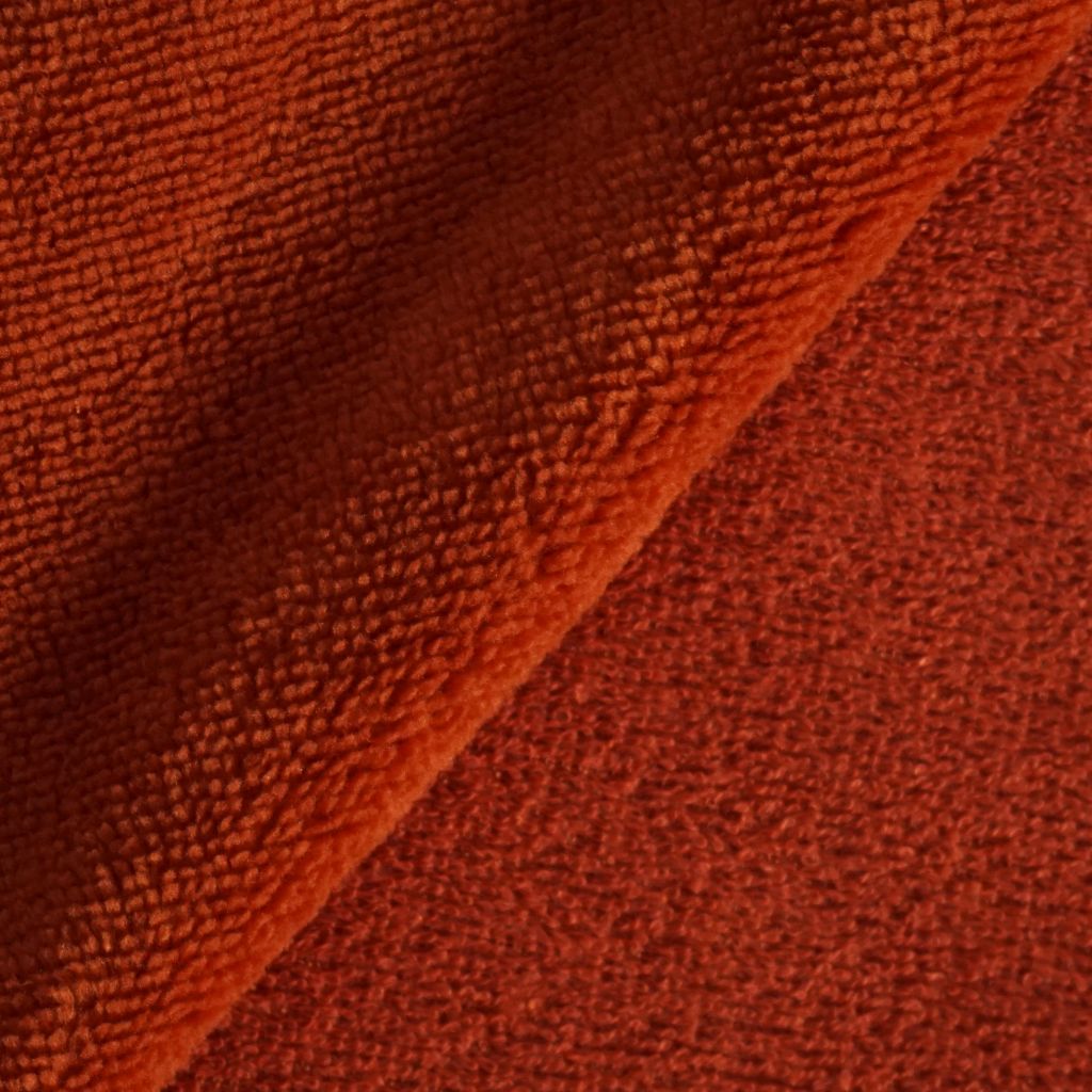 KurzwarenKatze Onlineshop - Bambus-Fleece Frottee Doubleface rostbraun