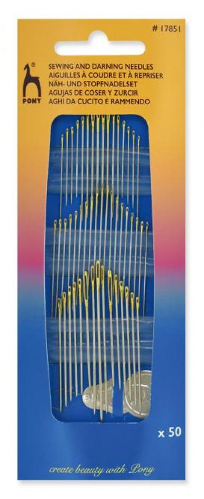 Großes Nadelsortiment mit Einfädler 50 Stk.