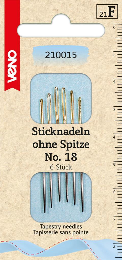 Sticknadeln ohne Spitze No.18 6Stk.