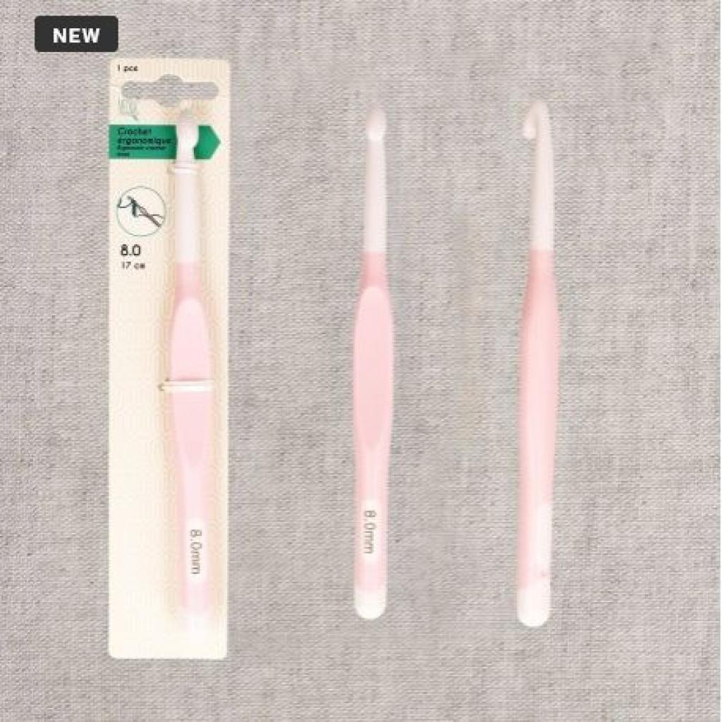 Häkelnadel 8mm Kunststoff ergonomischer Griff