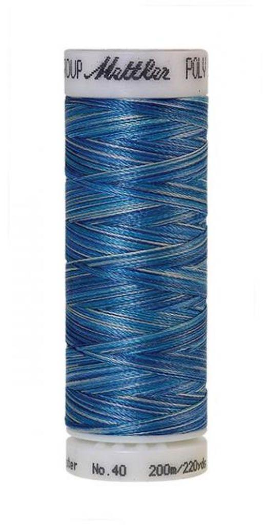 Maschinen-Stickfaden Poly Sheen® multi 200m Verlauf blau