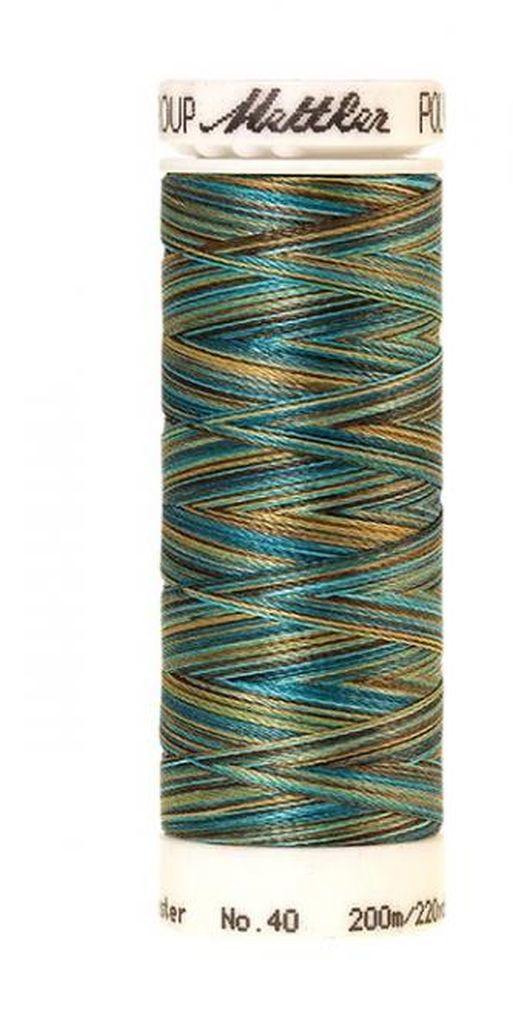 Maschinen-Stickfaden Poly Sheen® multi 200m Verlauf petrol