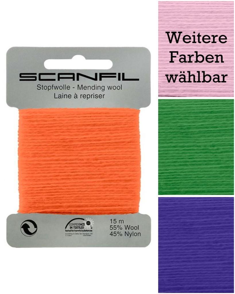 Stopfwolle Wollemix 15m Pappkarte