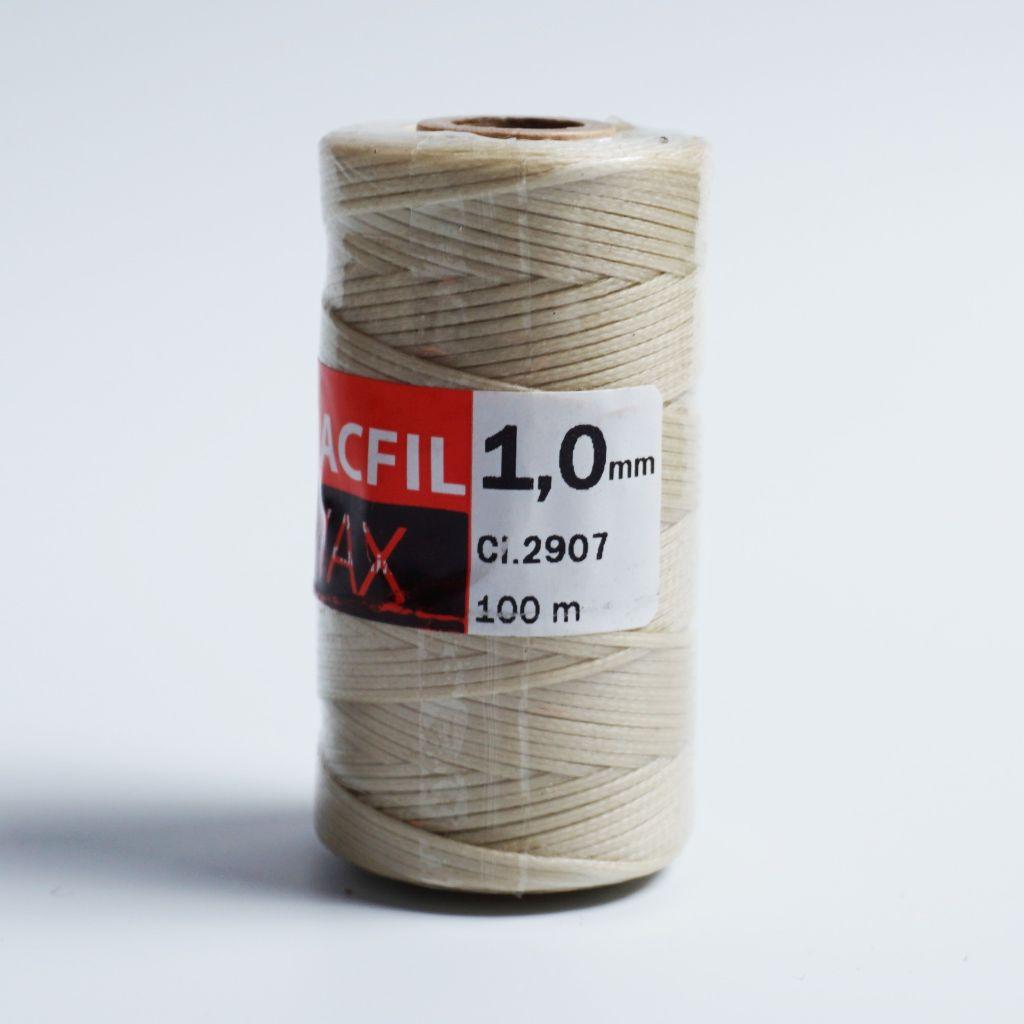 Gewachster Nähfaden Sattlergarn 1mm dick 100m beige