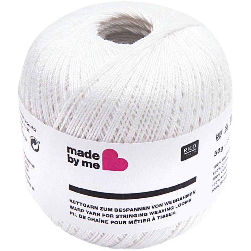 Kettgarn zum Bespannen 50g ca.280m weiß