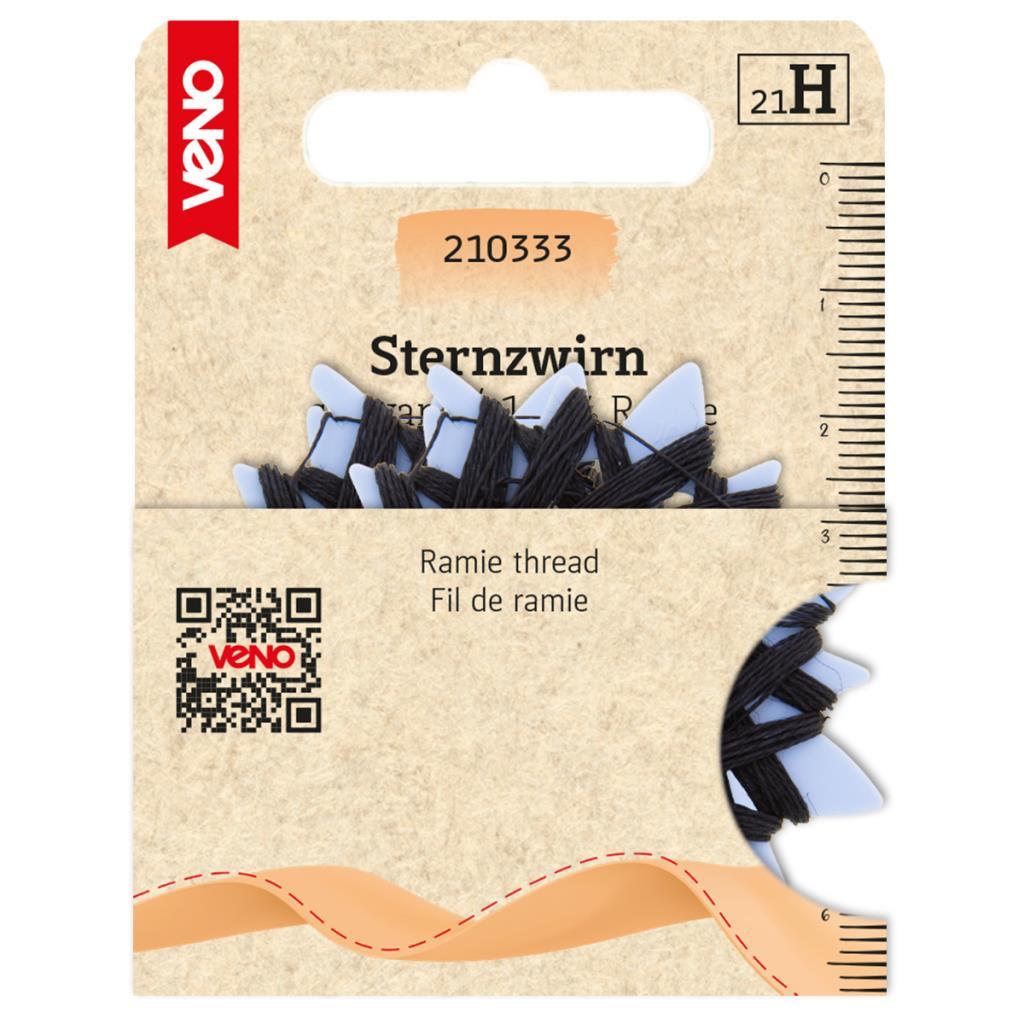 Sternzwirn Ramie 2x 20m schwarz