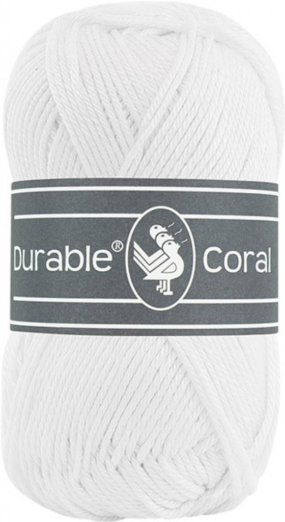 Baumwollgarn Durable Coral 50g weiß