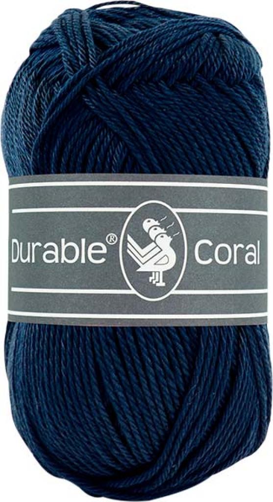 Baumwollgarn Durable Coral 50g dunkelblau