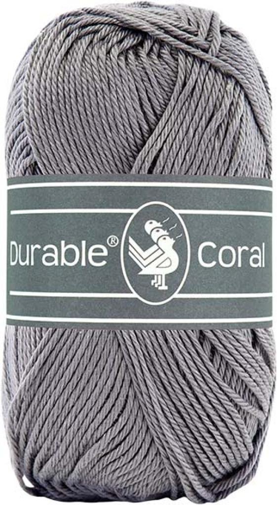 Baumwollgarn Durable Coral 50g mittelgrau