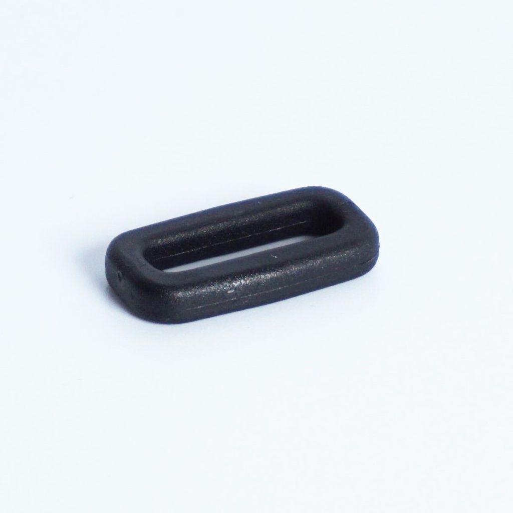 Ovalring Nylon schwarz 20mm