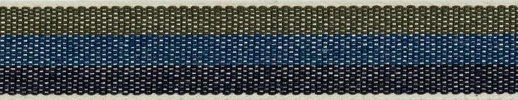 Baumwollband gewebt Streifen 15mm dunkelblau blau grün