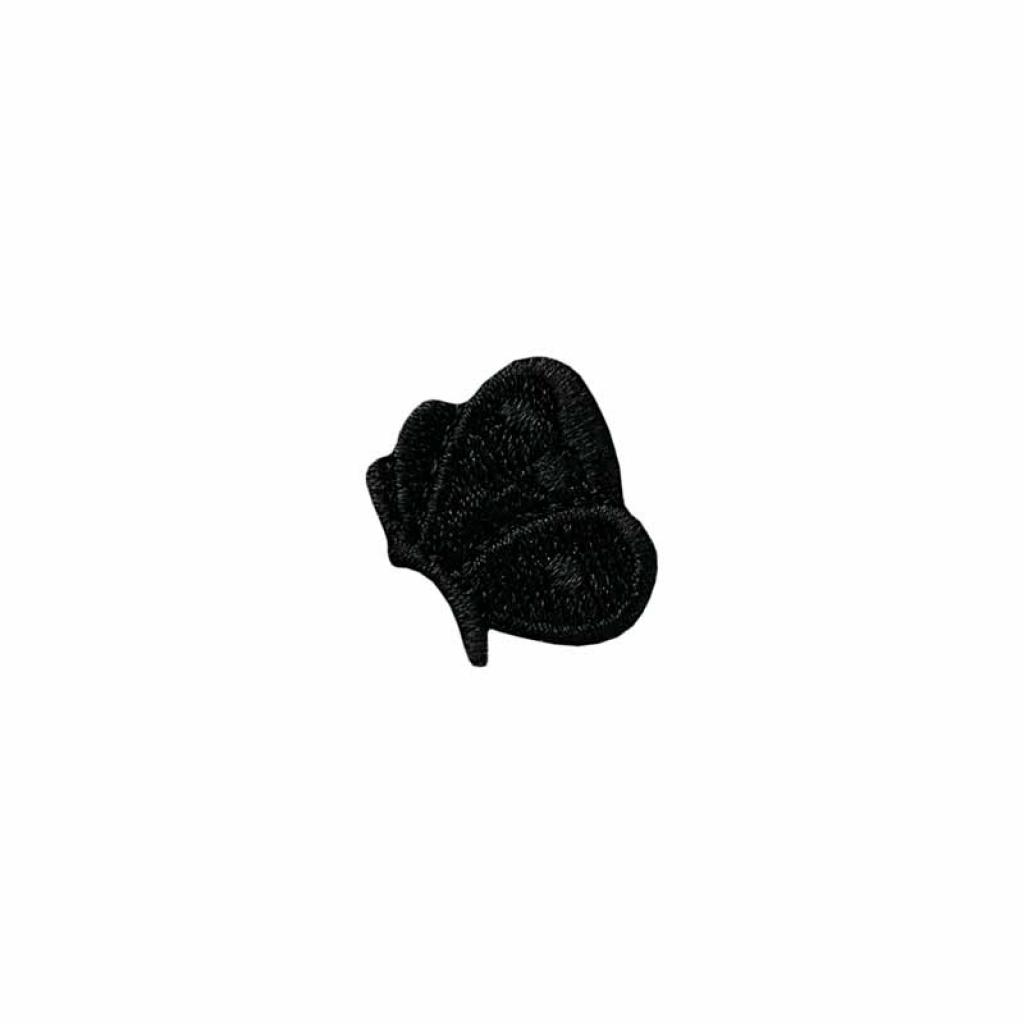 Bügelbild Applikation Schmetterling schwarz
