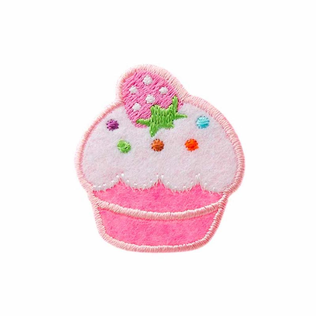 Bügelbild Applikation Törtchen Muffin pink