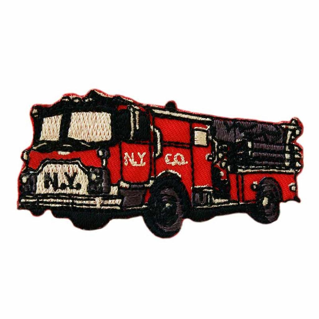 Bügelbild Applikation Feuerwehrauto klein