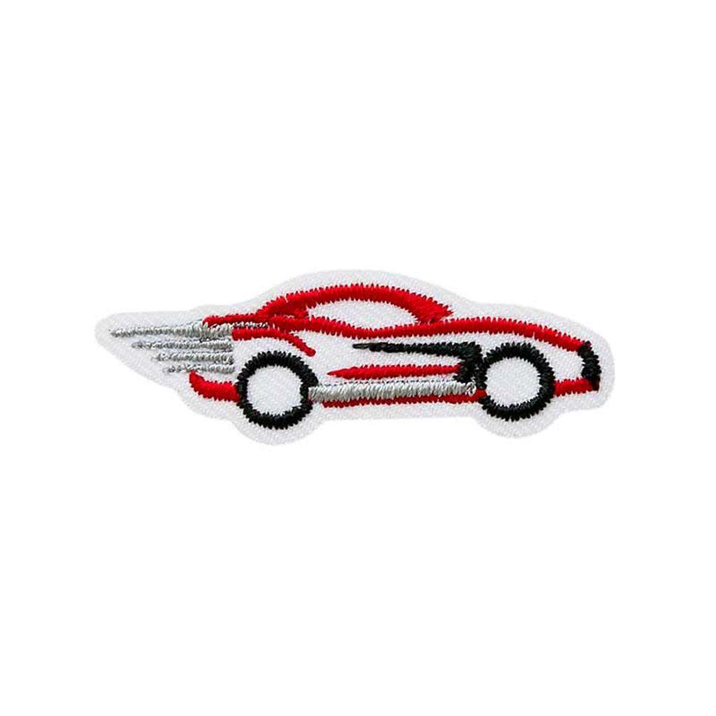 Bügelbild Applikation Rennwagen