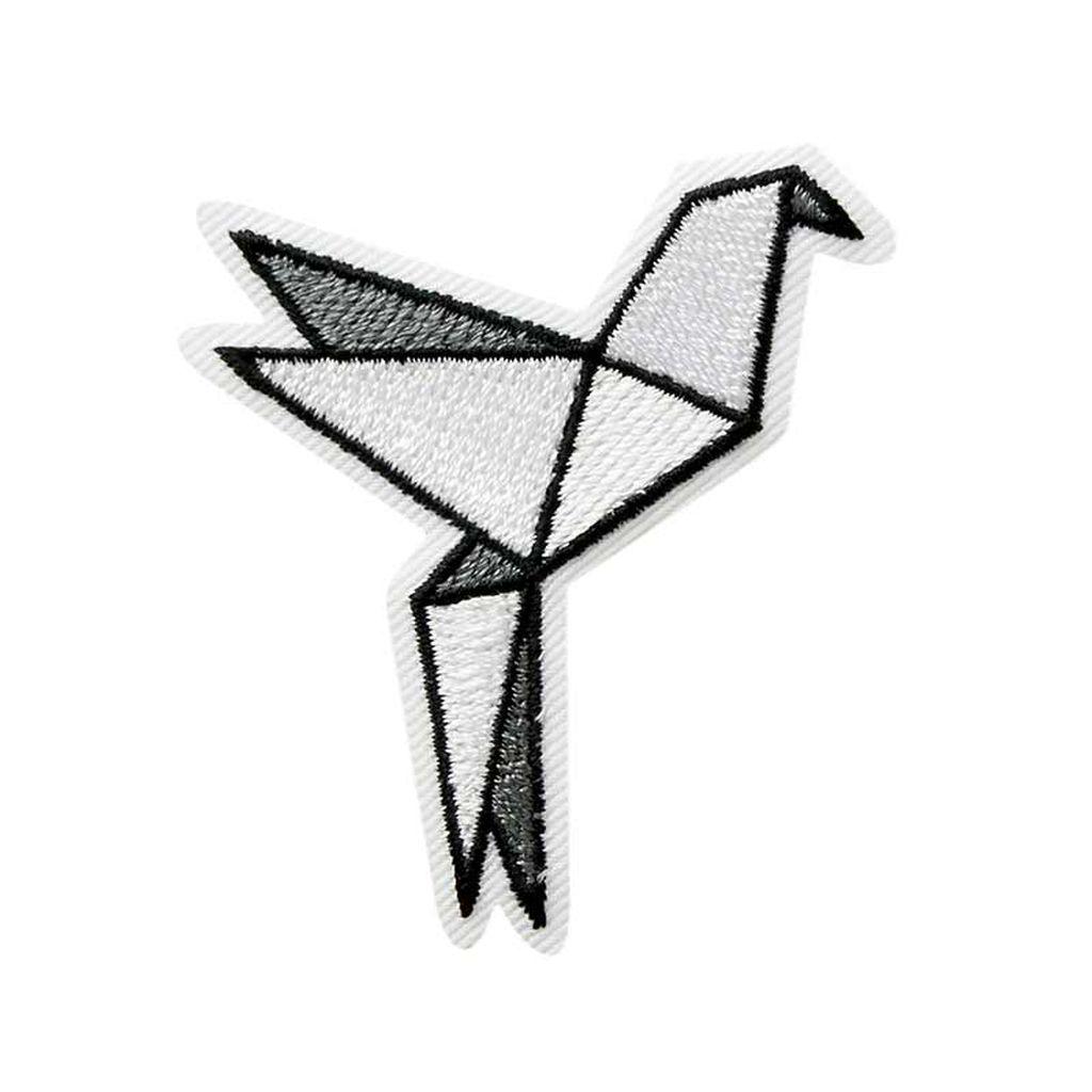 Bügelbild Applikation Origami Vogel