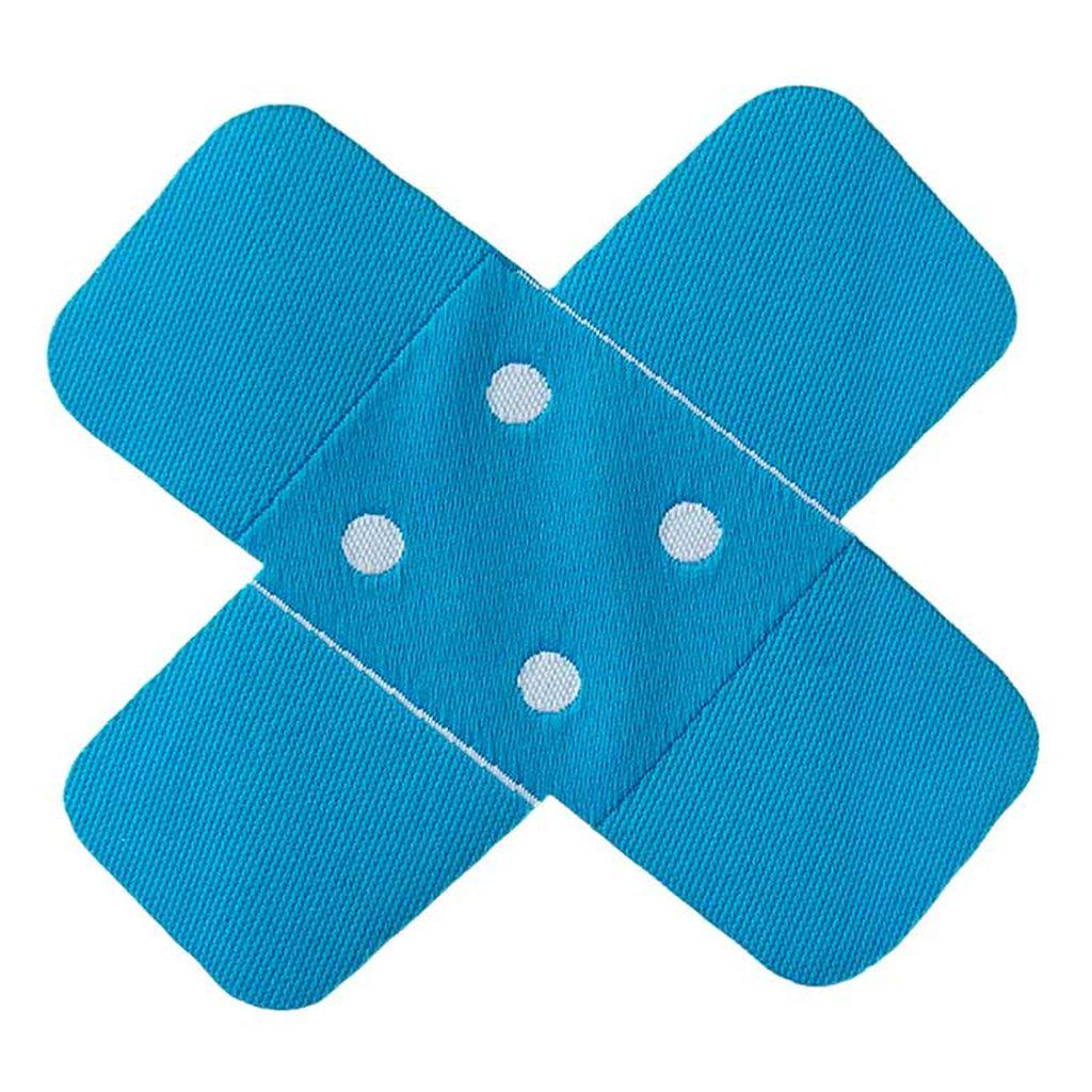 Bügelbild Applikation Pflaster groß blau