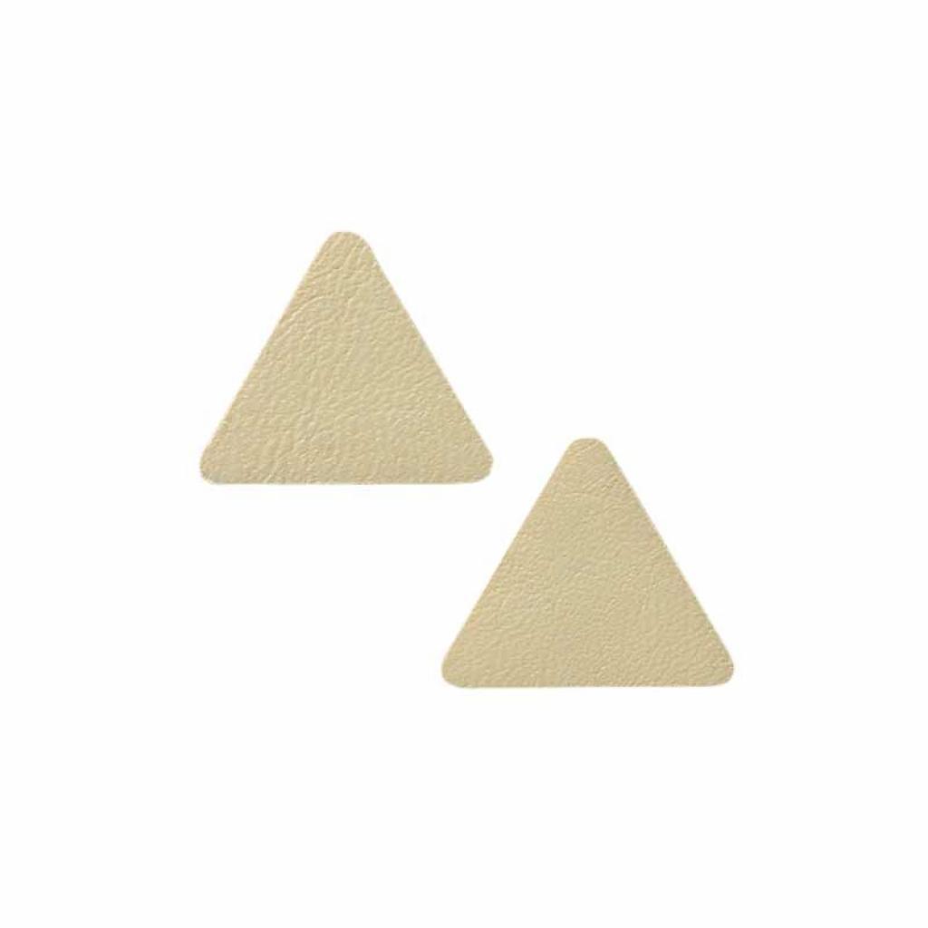 Bügelbild Applikation Dreieck Lederimitat 2er Set beige