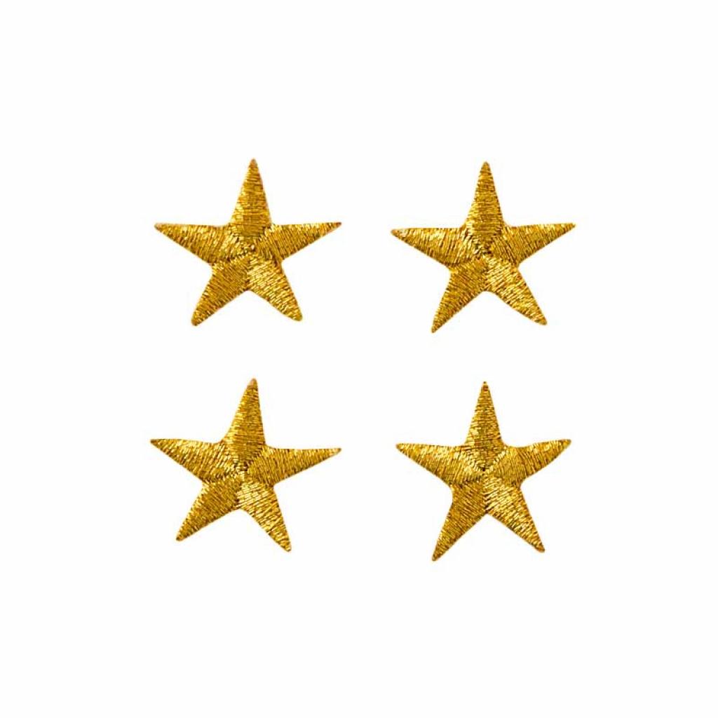 Bügelbild Applikation Sterne gold 4er Set