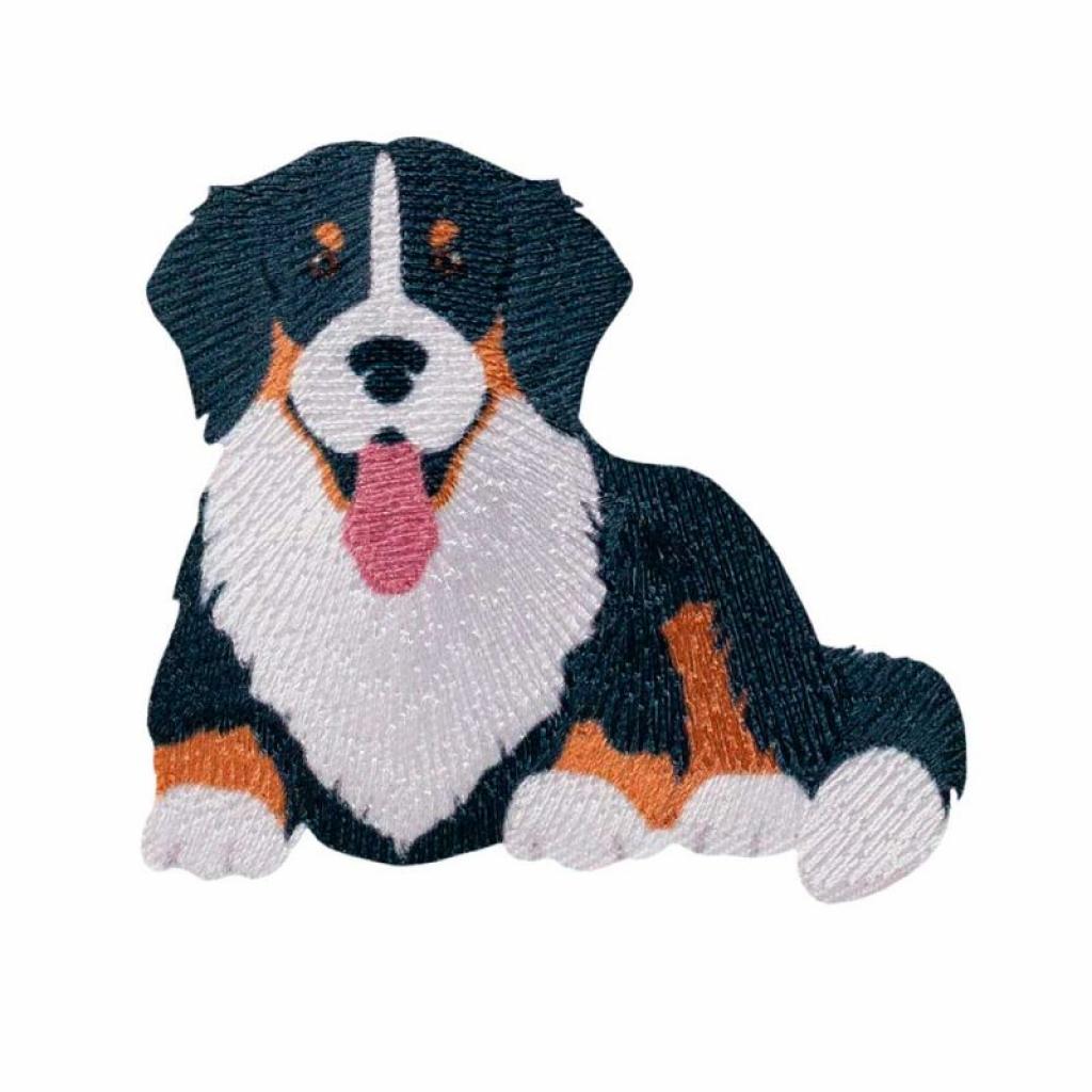 Bügelbild Applikation Hund Berner Sennenhund