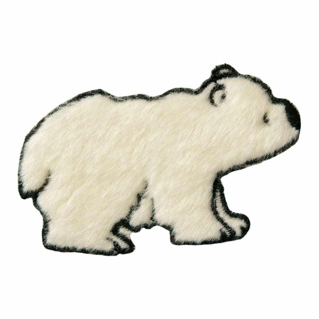 Bügelbild Applikation plüschiger Eisbär