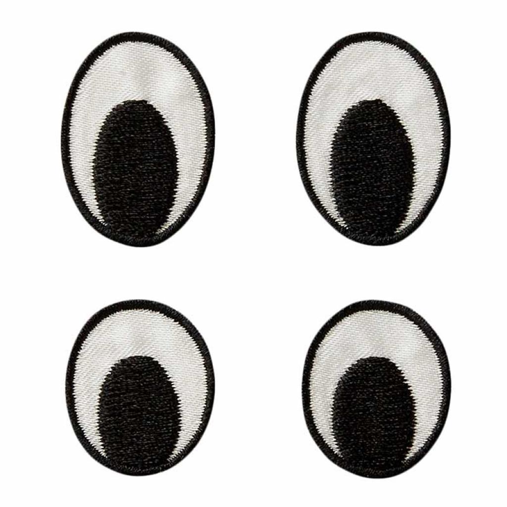 Bügelbild Applikation Augen 4er Set