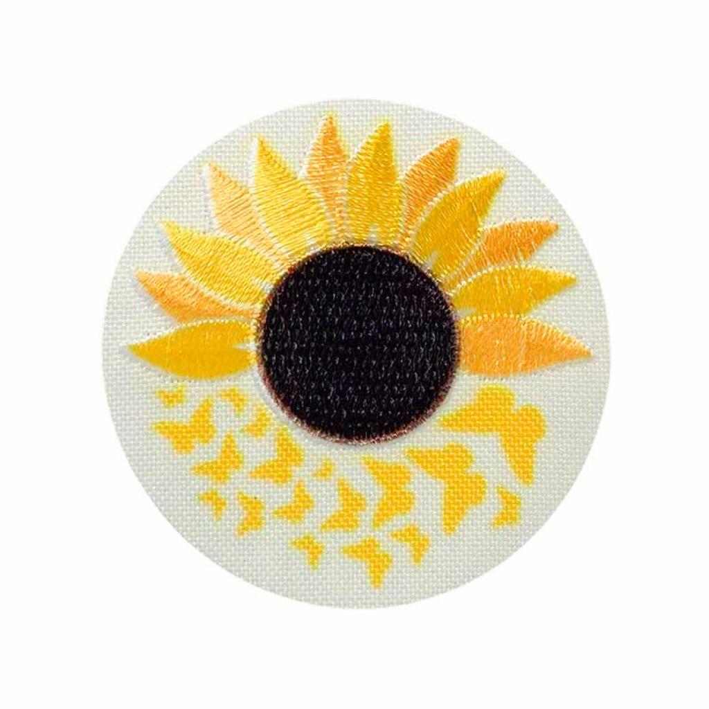 Bügelbild Applikation Recyclpatch Sonnenblume