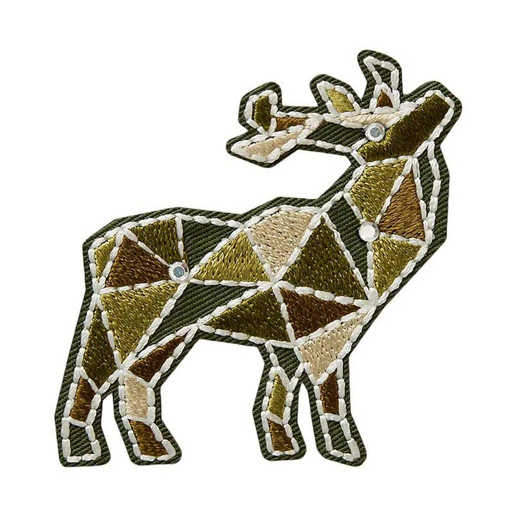 Bügelbild Applikation Hirsch