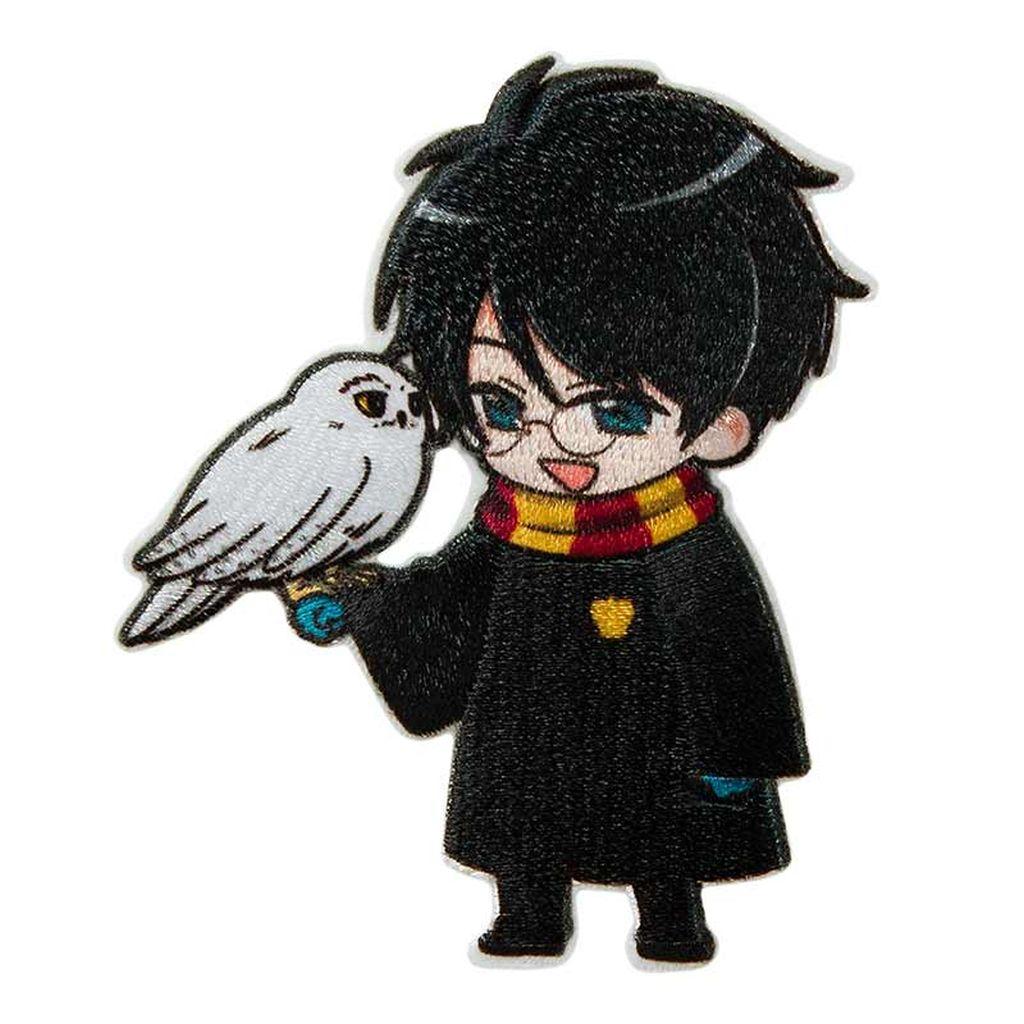Bügelbild Applikation Harry Potter Harry und Hedwig