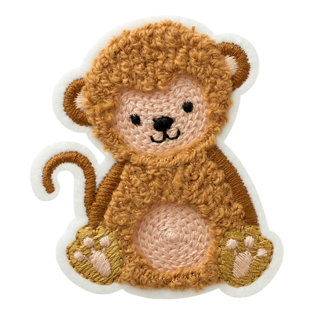 Bügelbild Applikation flauschiger Affe