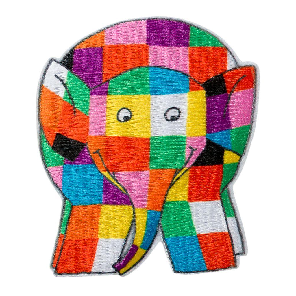 Bügelbild Applikation Elefant Elmer