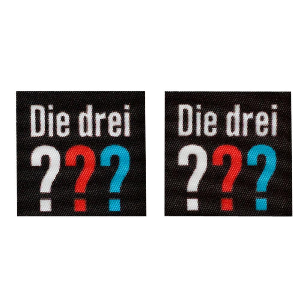 Bügelbild Applikation Die drei ??? Fragezeichen  2er Set