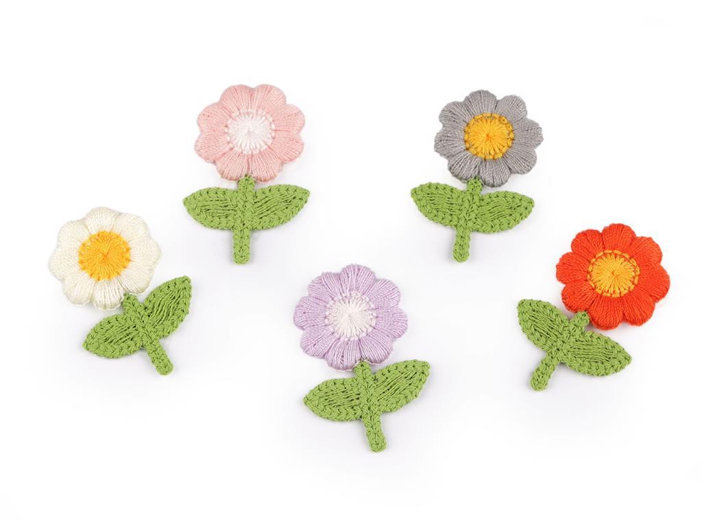 Applikation Blümchen verschiedene Farben