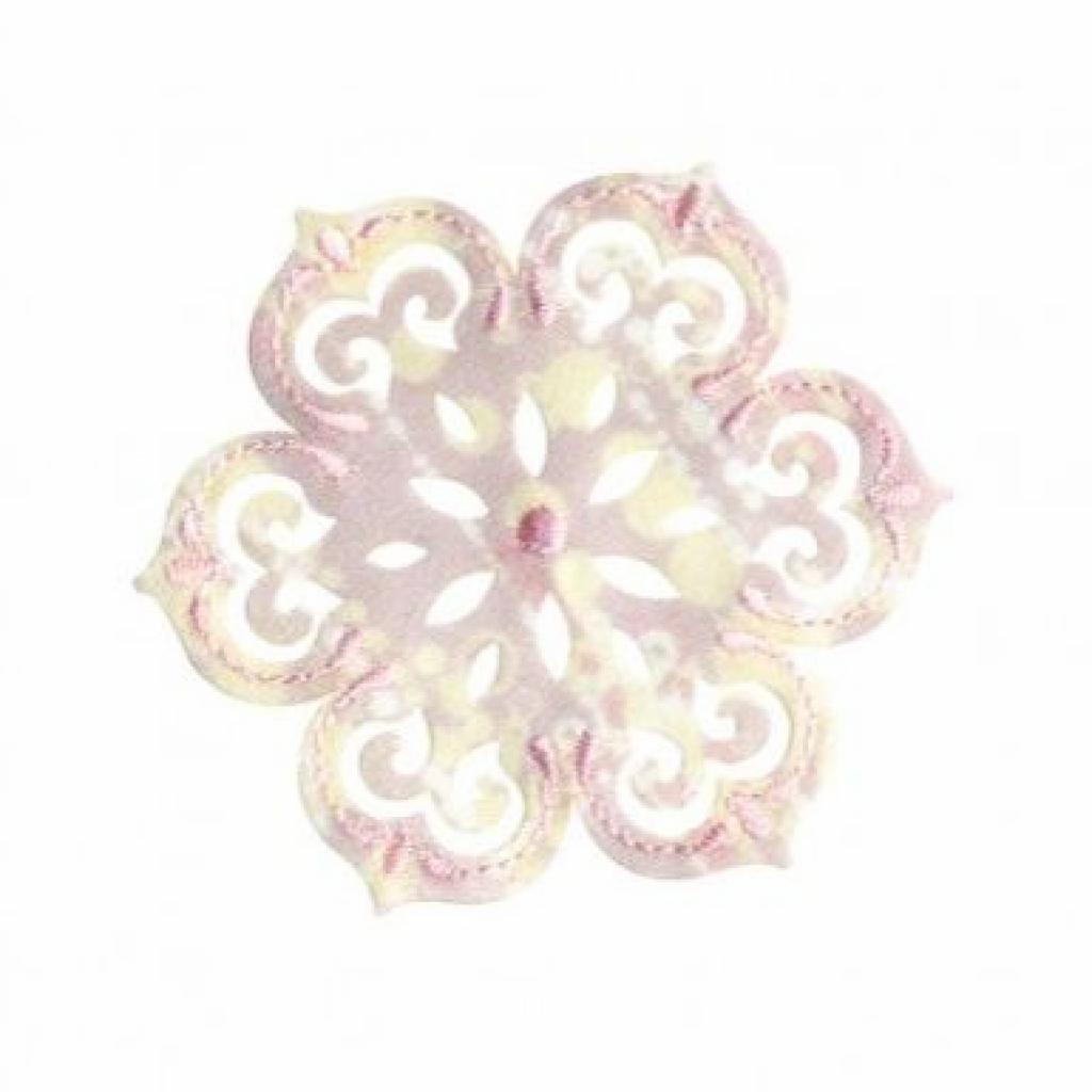 Bügelbild Applikation Ornament rosa