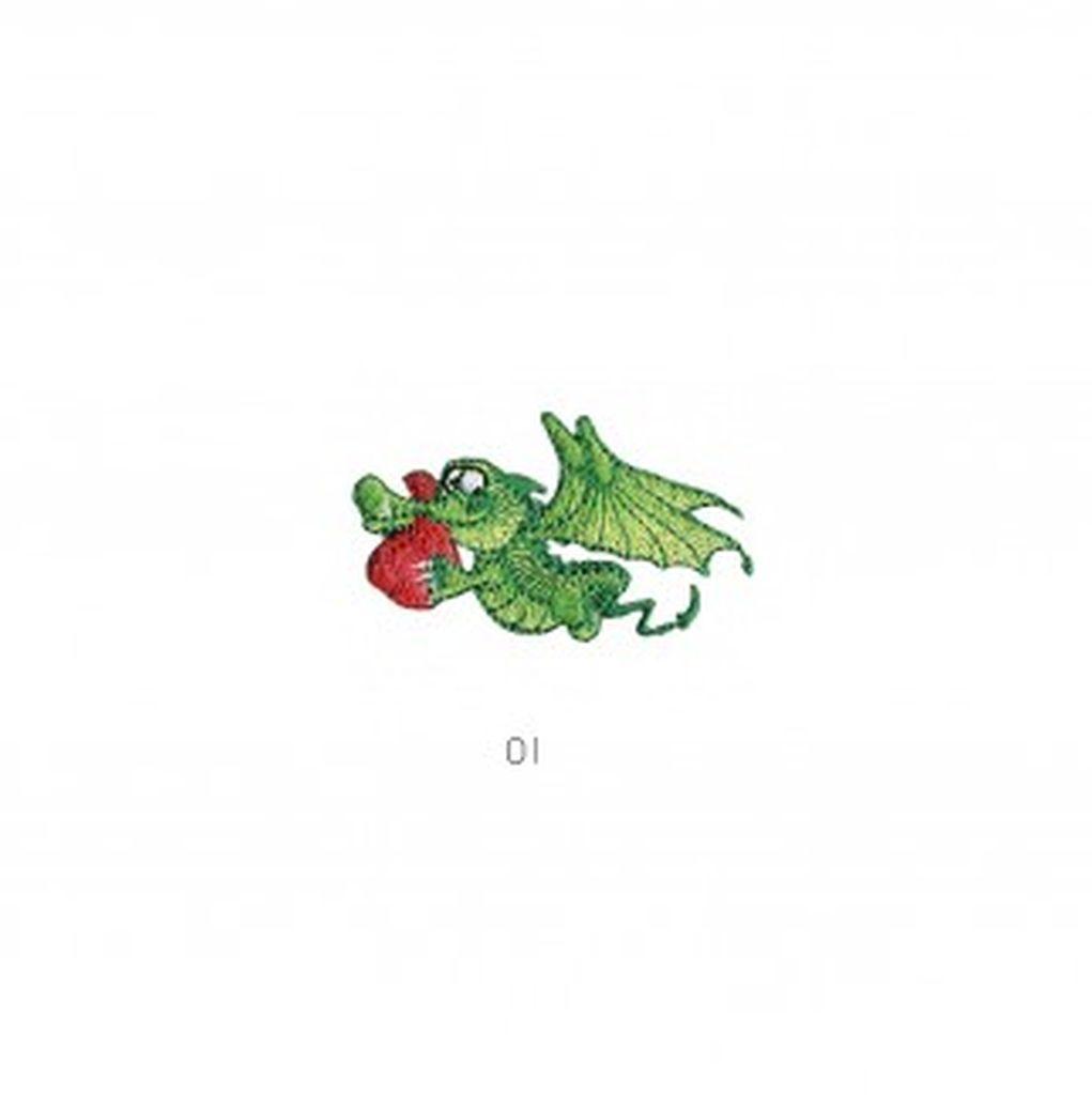 Bügelbild Applikation Märchen Drache