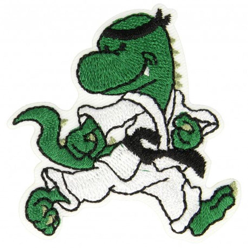 Bügelbild Applikation Krokodil Kampfsport