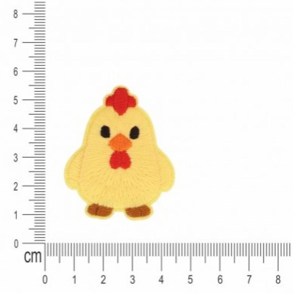 Bügelbild Applikation Huhn Bauernhof