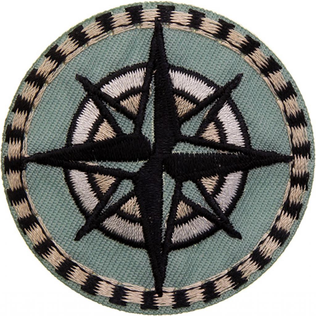 Bügelbild Applikation Emblem Kompass