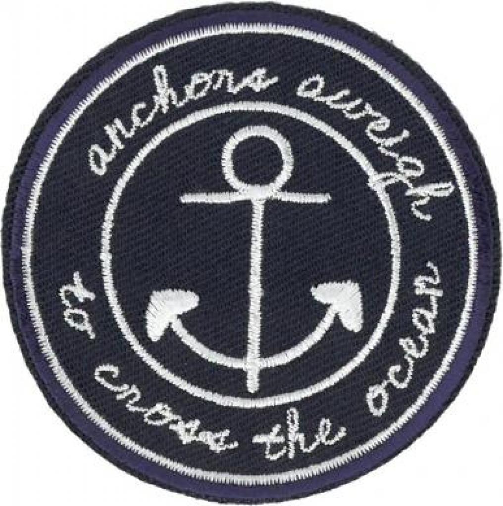 Bügelbild Applikation Label Anker