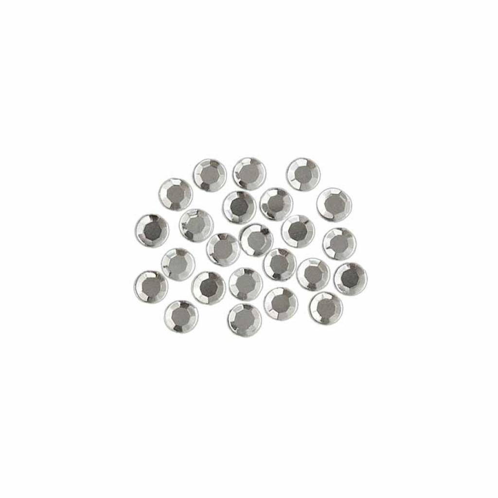 Strasssteinchen zum Aufbügeln silber 5mm 24Stk.