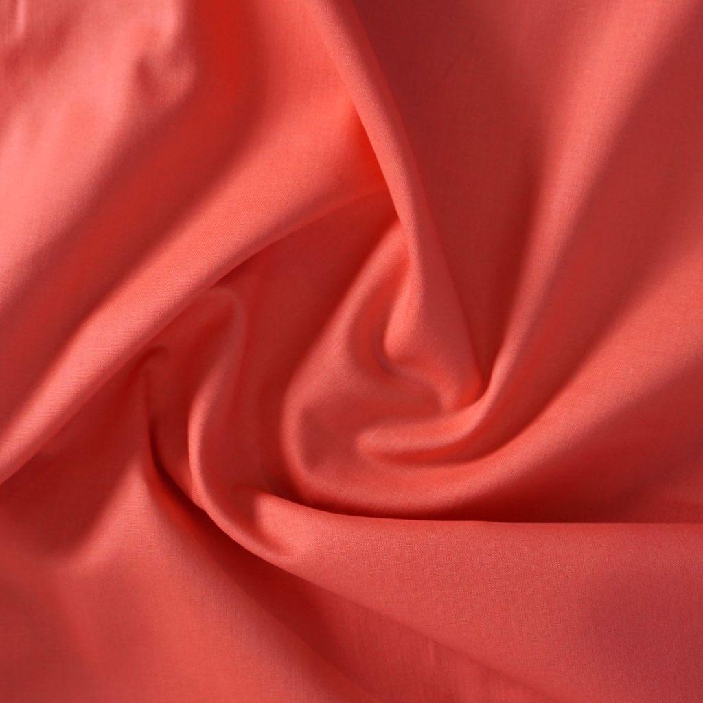 Fahnentuch mittelfester Baumwollstoff uni koralle