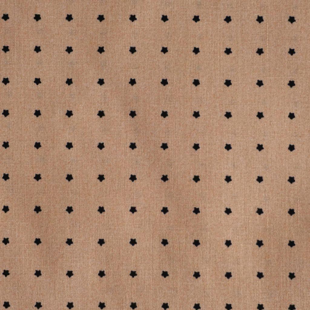 Baumwollstoff Stretch aprictot schwarze Ministernchen