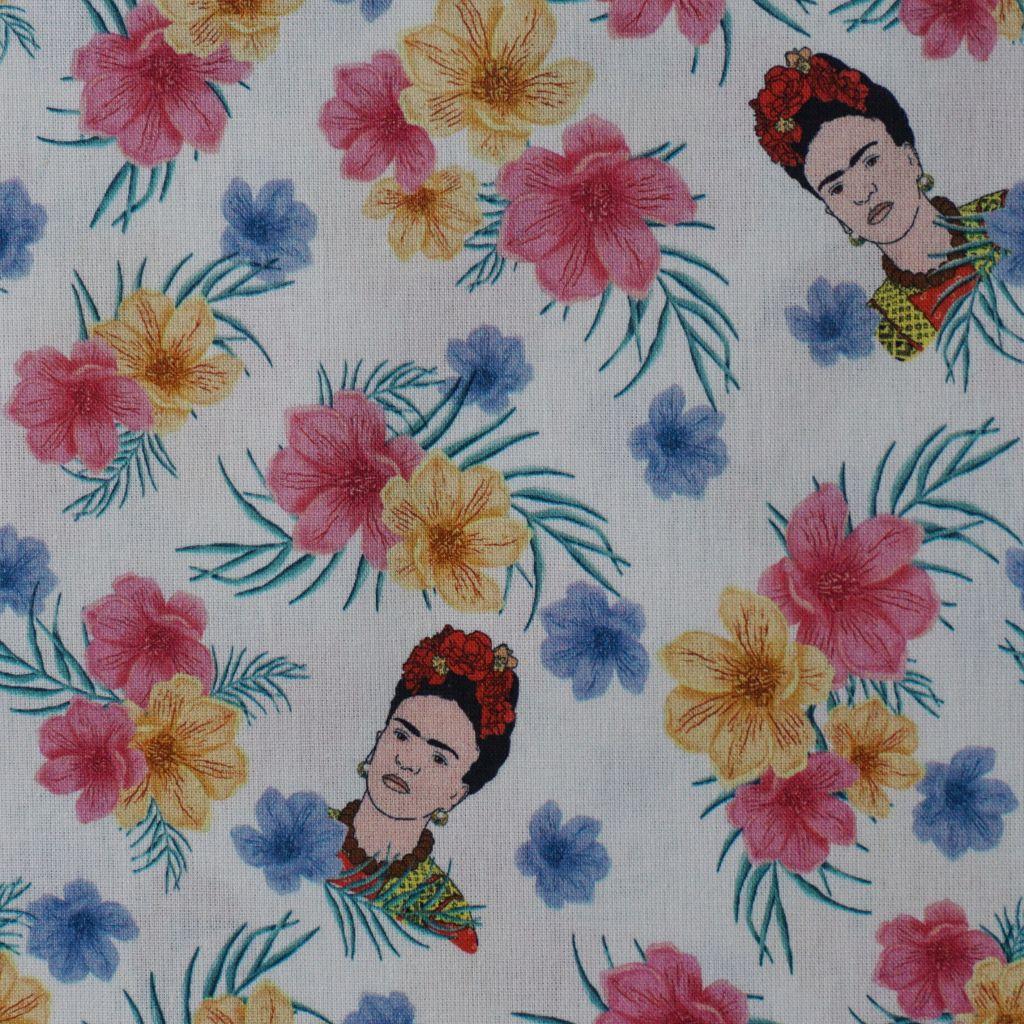Baumwollstoff Motivdruck Frida Kahlo