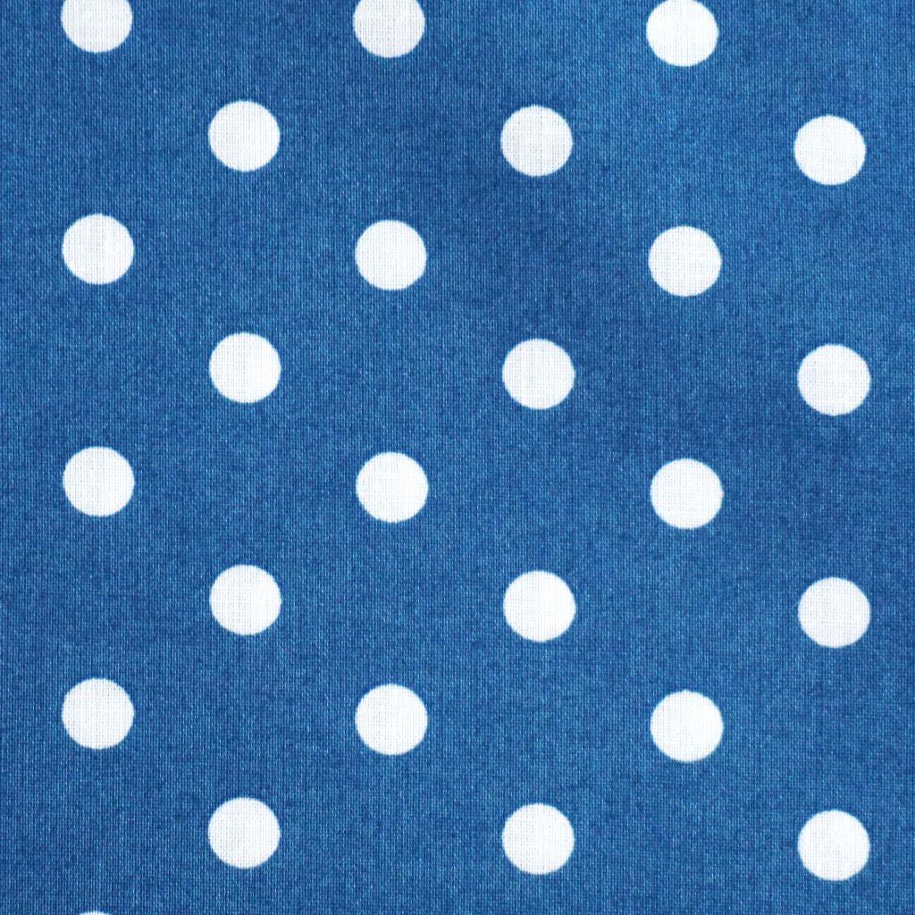 Baumwollstoff Motivdruck Punkte groß blau