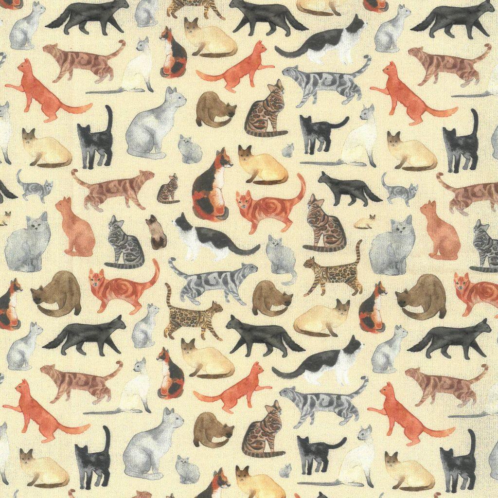 Baumwollstoff York Katzen - Westfalenstoffe